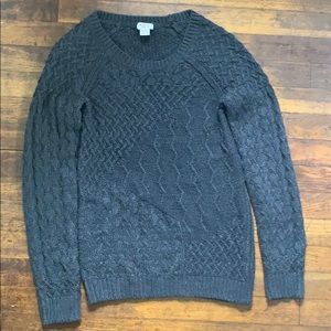 Grey Cable Knit Sweater